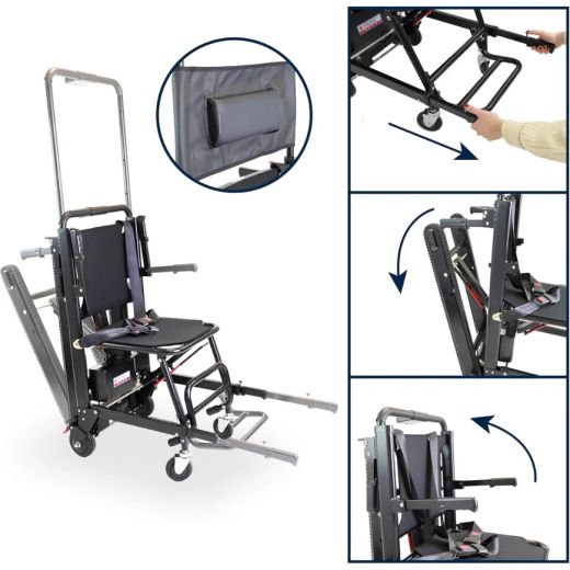 Silla Salvaescaleras Portátil Eléctrica, Silla Sube Escaleras para Adultos Kmina K40067