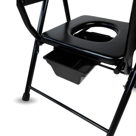 Silla WC inodoro, Plegable, Acero cromado Guadalquivir