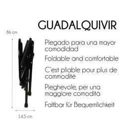 Silla WC inodoro, Plegable, Acero cromado Guadalquivir