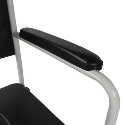 Silla WC inodoro, Plegable ,Con tapa ,acero cromado Ebro