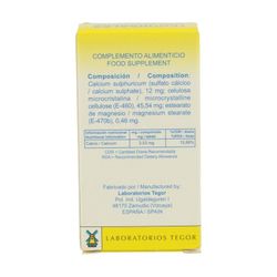 Tegorsal 12 Calcium sulphuricum - sulfato cálcico - Sales de schüssler