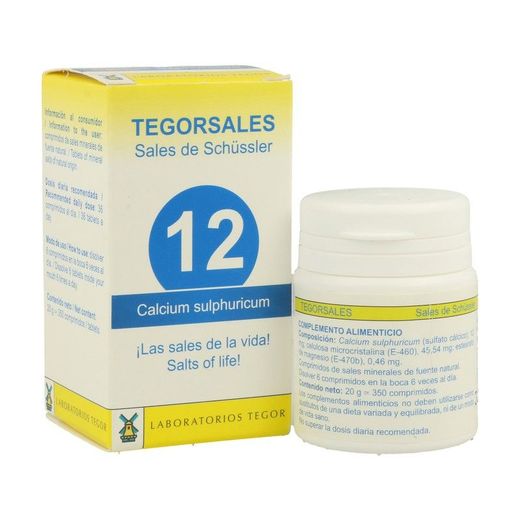 Tegorsal 12 Calcium sulphuricum - sulfato cálcico - Sales de schüssler