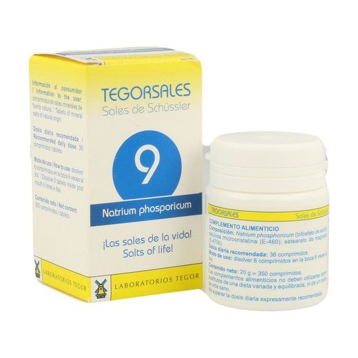 Tegorsal 9 Natrium phosphoricum - bifosfato de sodio - Sales de schüssler
