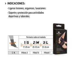 Tobillera elástica graduable