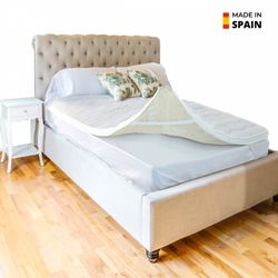 Topper sobrecolchón Confort ,Dos caras  Alto 5cm de  Lino natural de Vicosoft transpirable