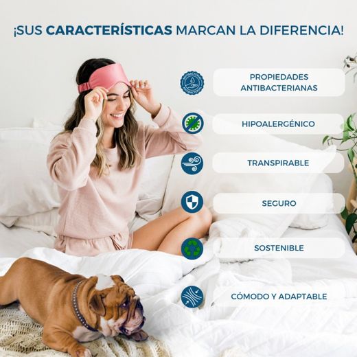 Topper sobrecolchón Confort ,Dos caras  Alto 5cm de  Lino natural de Vicosoft transpirable