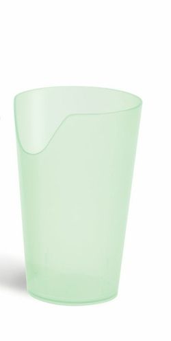 Vaso con área nasal recortada. Transparente